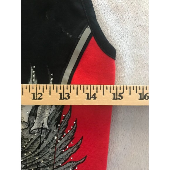 Womens 2014 Daytona Beach Bobber Motorcycle 1/4 Zip Vest Glitter Red/Black Large - Picture 5 of 5